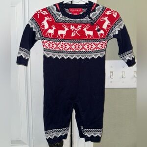 Jingles and Joy Knit Bodysuit 100% Cotton Christmas Theme Size 0-3m
